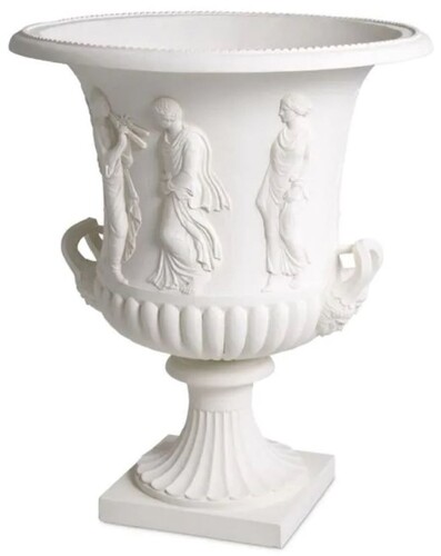 Casa Padrino Luxus Barock Blumentopf Wei�  63 x H. 84 cm