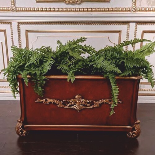 Casa Padrino Luxus Barock Blumentopf Braun / Bronze 79 cm - Made in Italy