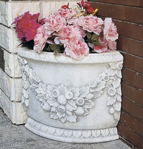 Casa Padrino Luxus Barock Eckblumentopf H. 45 cm - Made in Italy