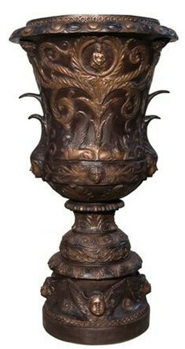 Riesiger Barock Bronze Blumenk�bel Pflanzenk�bel Jugendstil H 112 x 61 x 61 cm - Luxus Wohndeko