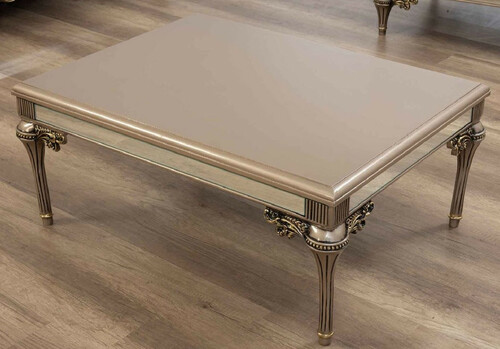 Casa Padrino Luxus Barock Couchtisch Grau / Schwarz / Gold - Prunkvoller Massivholz Wohnzimmertisch im Barockstil - Barock Wohnzimmer M�bel - Edel & Prunkvoll