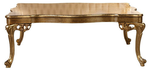 Casa Padrino Luxus Barock Couchtisch Antik Gold - Rechteckiger Barockstil Wohnzimmertisch - Barockstil Wohnzimmer M�bel - Handgefertigte Barock M�bel - Luxus M�bel im Barockstil - Edel & Prunkvoll
