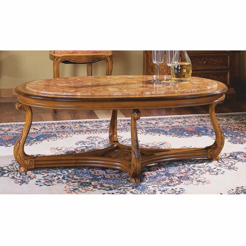 Casa Padrino Luxus Barock Couchtisch Braun / Beige 120 cm - Barock M�bel - Made in Italy