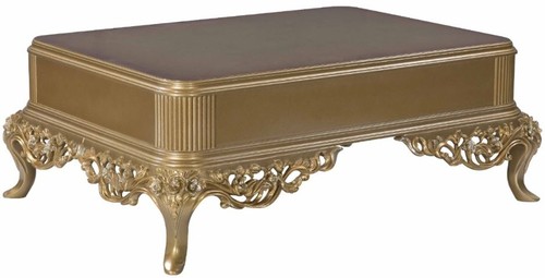 Casa Padrino Luxus Barock Couchtisch Schwarz / Gold 130 x 92 x H. 50 cm - Wohnzimmer M�bel im Barockstil - Edel & Prunkvoll