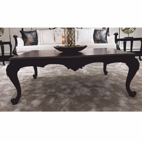 Casa Padrino Luxus Barock Couchtisch Dunkelbraun 120 cm - Barock Mbel