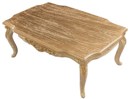 Casa Padrino Luxus Barock Couchtisch Antik Gold / Wei� 120 cm - Barockstil Wohnzimmer M�bel