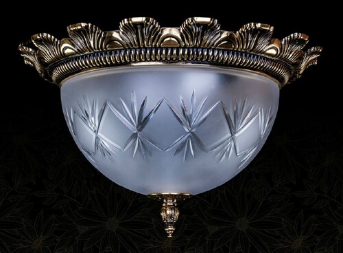 Casa Padrino Luxus Barock Deckenleuchte Antik Messing  37 x H. 23 cm - Barock Leuchten