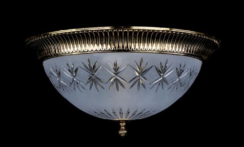 Casa Padrino Luxus Barock Deckenleuchte Antik Messing  50 x H. 25 cm - Barock Leuchten