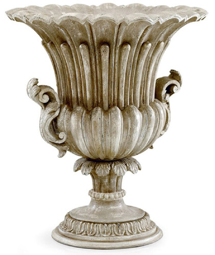 Casa Padrino Luxus Barock Deko Vase Antik Grau - Prunkvolle Barockstil Massivholz Blumenvase - Barock Deko Accessoires - Edel & Prunkvoll - Luxus Qualit�t - Made in Italy