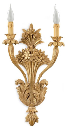 Casa Padrino Luxus Barock Doppel Wandleuchte Antik Gold 29 x 14 x H. 56 cm - Prunkvolle Wandlampe im Barockstil - Barock Leuchten - Luxus Qualit�t - Made in Italy