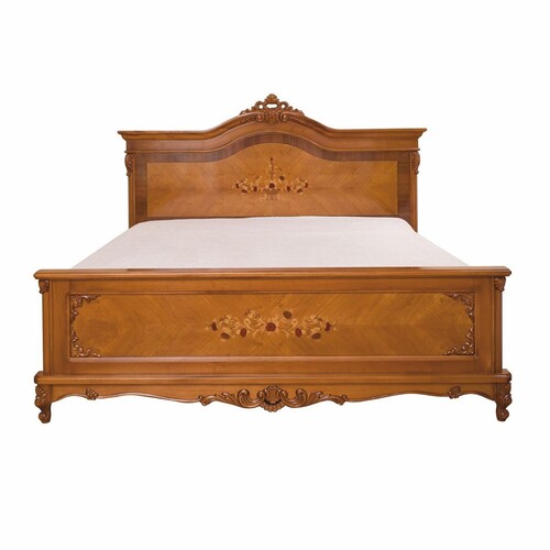 Casa Padrino Luxus Barock Doppelbett Braun - Prunkvolle Barockstil Schlafzimmer M�bel