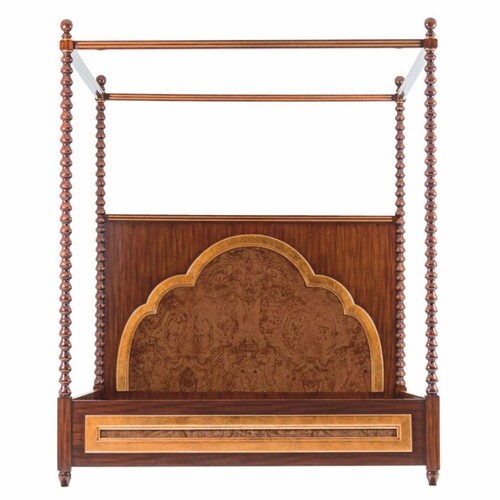 Casa Padrino Luxus Massivholz Himmelbett Braun - Hotel & Schlafzimmer M�bel