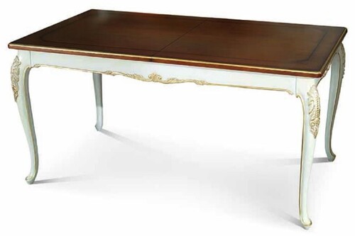 Casa Padrino Luxus Barock Esstisch Braun / Wei� / Gold 160-250 cm - Barock M�bel - Made in Italy