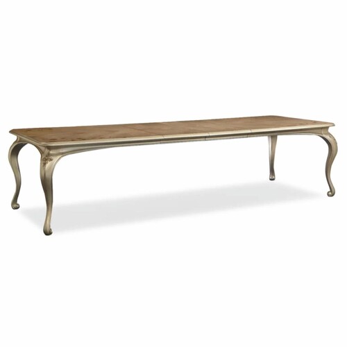 Casa Padrino Luxus Barock Esstisch Braun / Champagner-Gold 213-300 cm - Barock M�bel