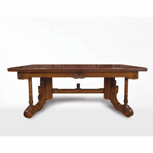 Casa Padrino Luxus Barock Esstisch Dunkelbraun / Braun 200-276 cm - Barock M�bel