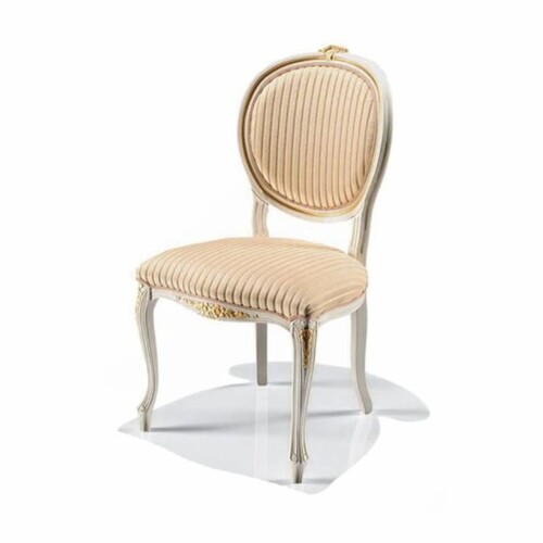 Casa Padrino Luxus Barock Esszimmer Stuhl Beige / Elfenbein / Gold - Barock M�bel - Made in Italy