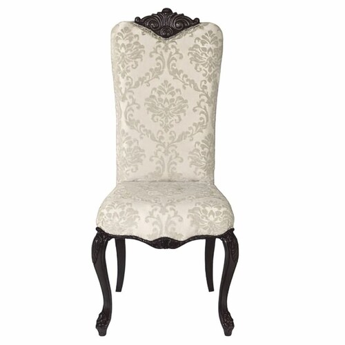 Casa Padrino Luxus Barock Esszimmer Stuhl Hellgrau / Schwarz H. 120 cm - Barock M�bel