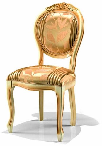 Casa Padrino Luxus Barock Esszimmer Stuhl Gold / Elfenbein / Beige H. 102 cm - Made in Italy