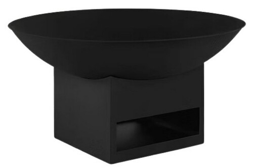 Casa Padrino Luxus Metall Feuerschale Schwarz  88 cm - Garten Accessoires