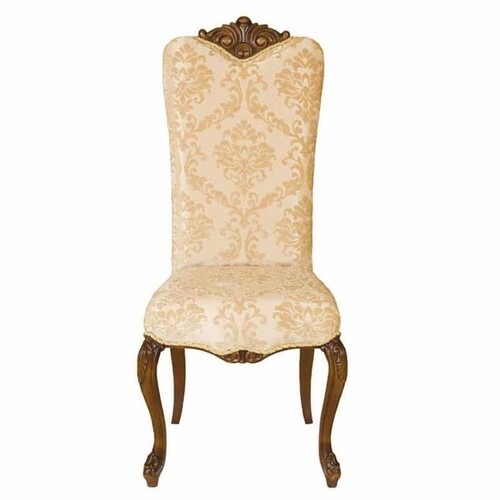 Casa Padrino Luxus Barock Esszimmer Stuhl Beige / Dunkelbraun H. 120 cm - Barock M�bel