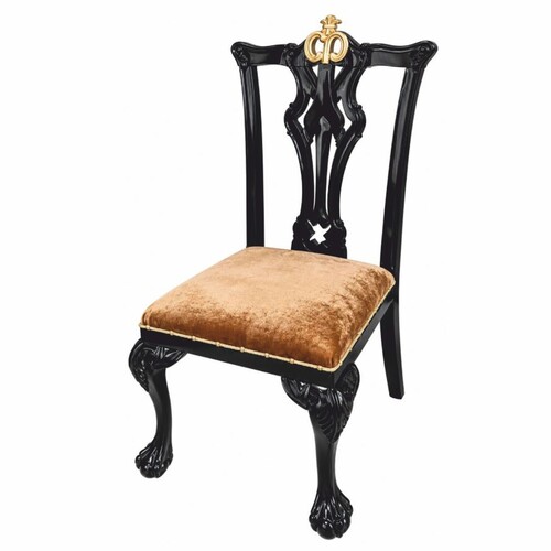Casa Padrino Luxus Barock Esszimmer Stuhl Gold / Schwarz - Casa Padrino Barock Esszimmer M�bel