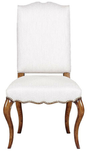 Casa Padrino Luxus Barock Esszimmerstuhl Wei� / Braun 57 x 59 x H. 109 cm - Barock Eichenholz Stuhl - Barock K�chenstuhl - Barock Esszimmer M�bel