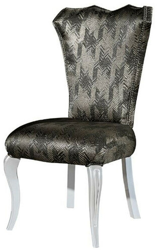 Casa Padrino Luxus Barock Esszimmerstuhl Gr�n / Gold / Wei� - Handgefertigter Massivholz K�chenstuhl mit edelm Muster - Esszimmer M�bel - Barock M�bel