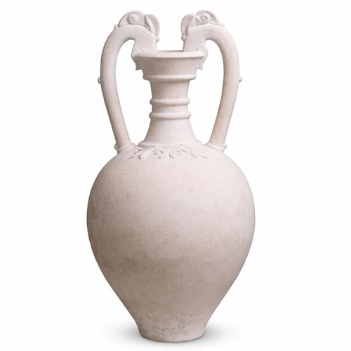 Casa Padrino Luxus Barock Deko Amphore Sandfarben H. 53 cm - Wohnzimmer Deko