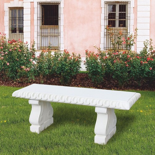Casa Padrino Barock Gartenbank Wei� 140 cm - Barock Garten M�bel - Made in Italy