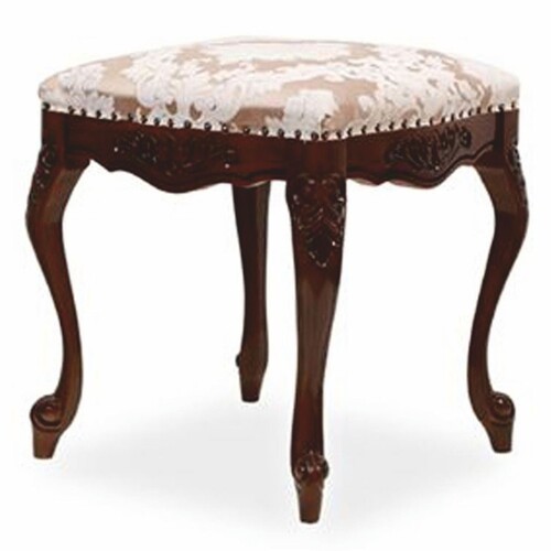 Casa Padrino Luxus Barock Hocker Kupfer / Wei� / Dunkelbraun - Barock M�bel