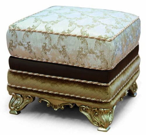 Casa Padrino Luxus Barock Hocker H. 48 cm - Barock M�bel - Made in Italy