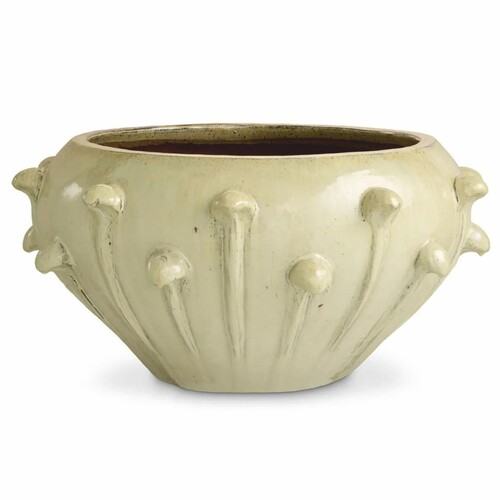 Casa Padrino Luxus Barock Keramik Blumentopf Antik Sandfarben  89 x H. 45 cm