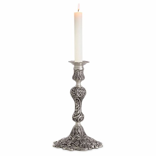 Casa Padrino Luxus Barock Kerzenst�nder Antik Silber H. 27,5 cm - Barock Deko