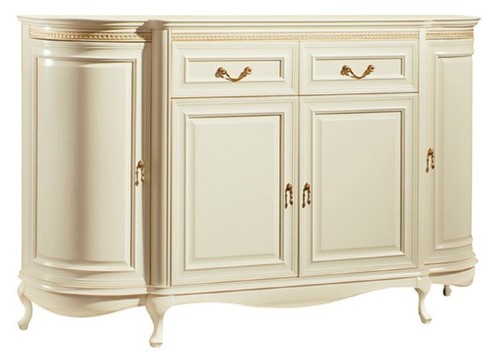 Casa Padrino Luxus Barock Kommode Creme / Gold 168,9 x 46,7 x H. 105 cm - Prunkvolle Kommode mit 4 T�ren und 2 Schubladen - Luxus Qualit�t