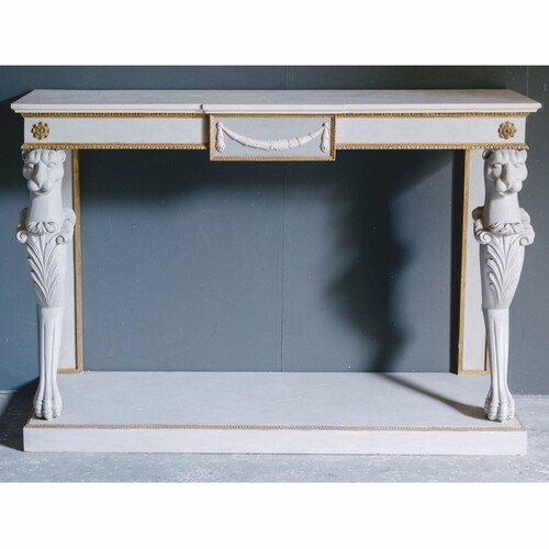 Casa Padrino Luxus Barock Konsole Grau / Gold 144 cm - Barock M�bel - Made in Italy