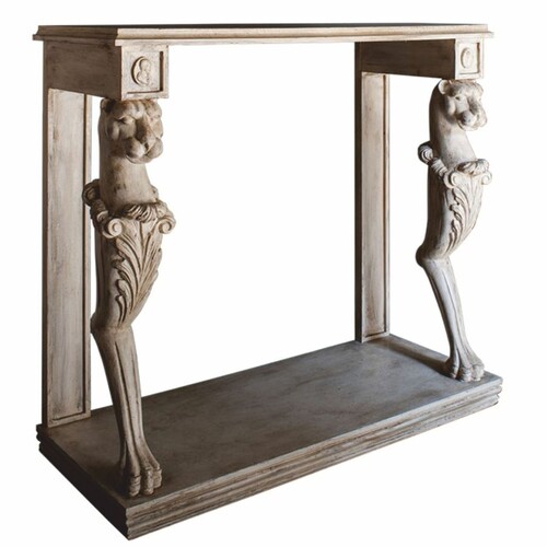 Casa Padrino Luxus Barock Konsole Antik Wei� 104 cm - Barock M�bel - Made in Italy