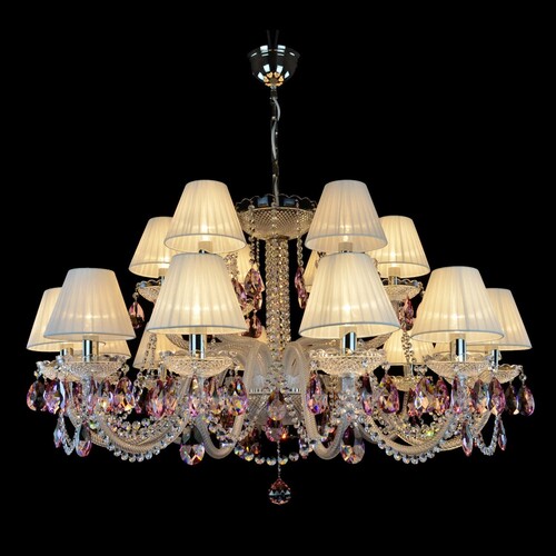 Casa Padrino Luxus Barock Kristall Deckenleuchte Silber  105 x H. 56 cm - Prunkvolle Messing Deckenleuchte mit b�hmischem Kristallglas - Barock M�bel - Edel & Prunkvoll