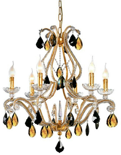 Casa Padrino Luxus Barock Kristall Kronleuchter Gold / Schwarz  65 x H. 68 cm - Prunkvoller Kronleuchter mit B�hmischem Kristallglas - Luxus Qualit�t