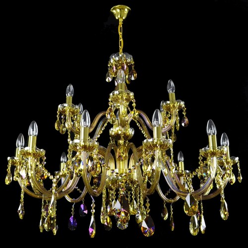 Casa Padrino Luxus Barock Kristall Kronleuchter Gold  100 x H. 85 cm - Prunkvoller Messing Kronleuchter mit b�hmischem Kristallglas - Barock M�bel - Edel & Prunkvoll