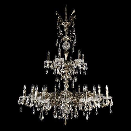Casa Padrino Luxus Barock Kristall Kronleuchter Gold  125 x H. 165 cm - Prunkvolle Messing Kronleuchter mit b�hmischem Kristallglas - Barock M�bel - Edel & Prunkvoll