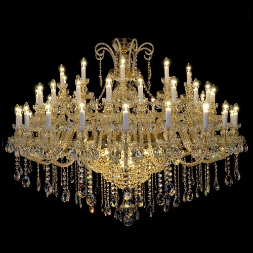 Casa Padrino Luxus Barock Kristall Kronleuchter Gold  180 x H. 150 cm - Prunkvolle Messing Kronleuchter mit b�hmischem Kristallglas - Barock M�bel - Edel & Prunkvoll