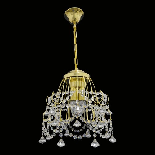 Casa Padrino Luxus Barock Kristall Kronleuchter Gold  30 x H. 35 cm - Prunkvolle Messing Kronleuchter mit b�hmischem Kristallglas - Barock M�bel - Edel & Prunkvoll