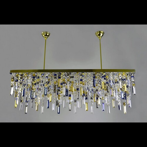Casa Padrino Luxus Barock Kristall Kronleuchter Gold  35 x H. 200 cm - Prunkvoller Messing Kronleuchter mit b�hmischem Kristallglas - Barock M�bel - Edel & Prunkvoll