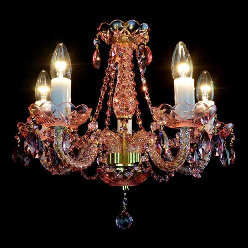 Casa Padrino Luxus Barock Kristall Kronleuchter Gold  45 x H. 38 cm - Prunkvolle Messing Kronleuchter mit b�hmischem Kristallglas - Barock M�bel - Edel & Prunkvoll