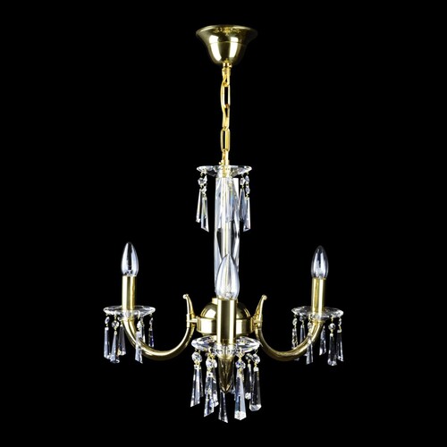 Casa Padrino Luxus Barock Kristall Kronleuchter Gold  46 x H. 47 cm - Prunkvolle Messing Kronleuchter mit b�hmischem Kristallglas - Barock M�bel - Edel & Prunkvoll