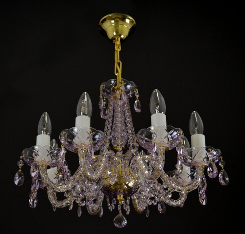 Casa Padrino Luxus Barock Kristall Kronleuchter Gold  49 x H. 38 cm - Prunkvolle Messing Kronleuchter mit b�hmischem Kristallglas - Barock M�bel - Edel & Prunkvoll