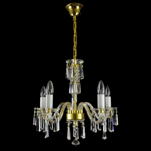 Casa Padrino Luxus Barock Kristall Kronleuchter Gold  56 x H. 50 cm - Prunkvolle Messing Kronleuchter mit b�hmischem Kristallglas - Barock M�bel - Edel & Prunkvoll