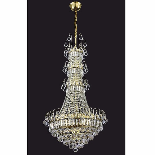 Casa Padrino Luxus Barock Kristallglas Kronleuchter Gold Gl�nzend H. 130 cm