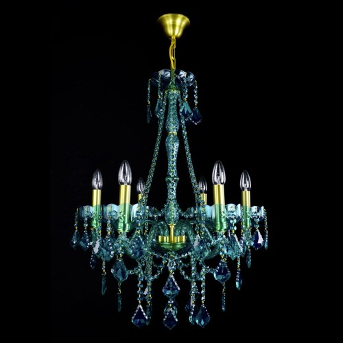 Casa Padrino Luxus Barock Kristall Kronleuchter Gold  60 x H. 76 cm - Prunkvolle Messing Kronleuchter mit b�hmischem Kristallglas - Barock M�bel - Edel & Prunkvoll