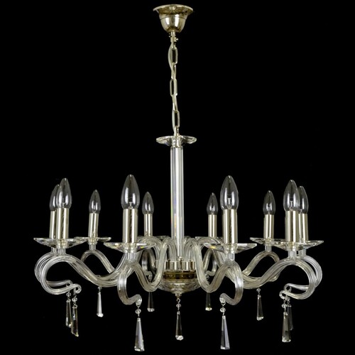 Casa Padrino Luxus Barock Kristall Kronleuchter Gold  61 x H. 45 cm - Prunkvolle Messing Kronleuchter mit b�hmischem Kristallglas - Barock M�bel - Edel & Prunkvoll